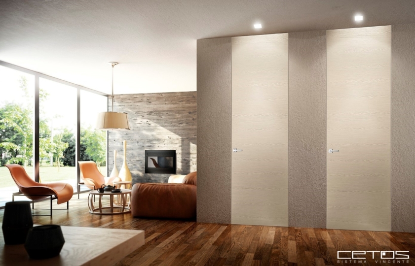 PORTE INTERNE A BATTENTE IN LEGNO FILO MURO